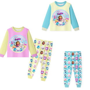 盖比的娃娃屋Gabby's Dollhouse女童长袖长裤套装春秋款睡衣