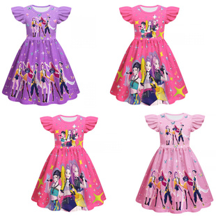 K-POP猎魔女团cos服儿童鲁米 米拉 佐伊cosplay连衣裙