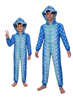 儿童新款 Gary蛇盖瑞睡衣连帽珊瑚绒疯狂动物城2角色扮演家居服