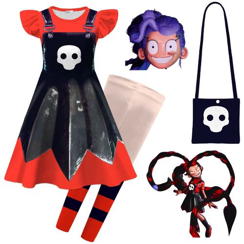 新款popy time微笑莉莉面具波比游戏时间cosplay儿童飞飞袖套装