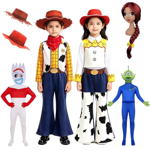 儿童玩具总动员胡迪Woody牧羊BoPeep翠丝cos服女童万圣节演出服装
