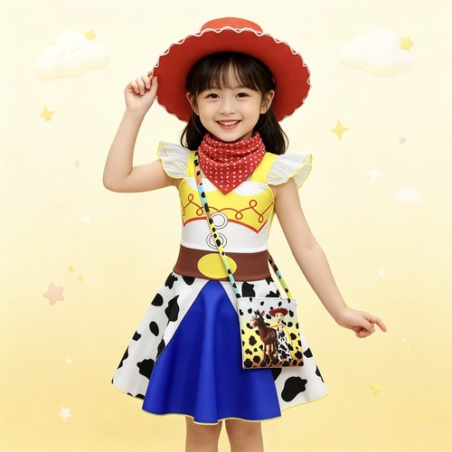 Toy Story玩具总动员4衣服儿童套装女童翠丝Jessie连衣裙cos服装