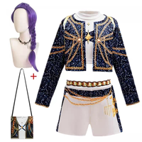 Halloween Kpop Demon Hunters cosplay the children's costumes of the Shaka Devil Boys and Girls thumbnail 4