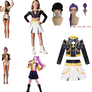猎魔女团儿童服装Demon Hunters假发Golden打歌服cos服鲁米佐依服