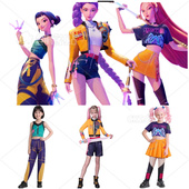 POP猎魔女团cos服韩流巨星鲁米 米拉 佐依cosplay电影同款 服装