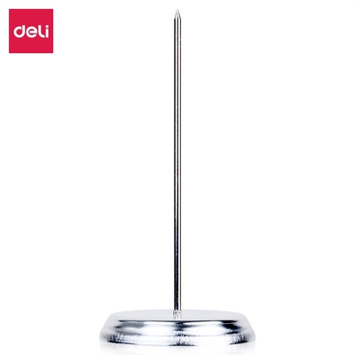 得力0241传票叉金属票据插针收纳单据发票后厨餐厅插针桌面叉纸针