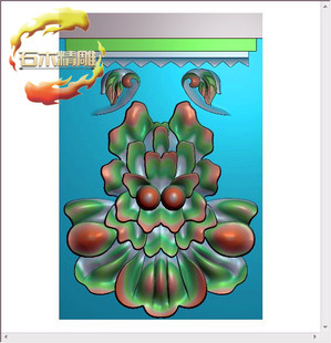 新款墓碑碑板5-082 牡丹花石碑雕刻图边板栏板精雕图灰度浮雕图