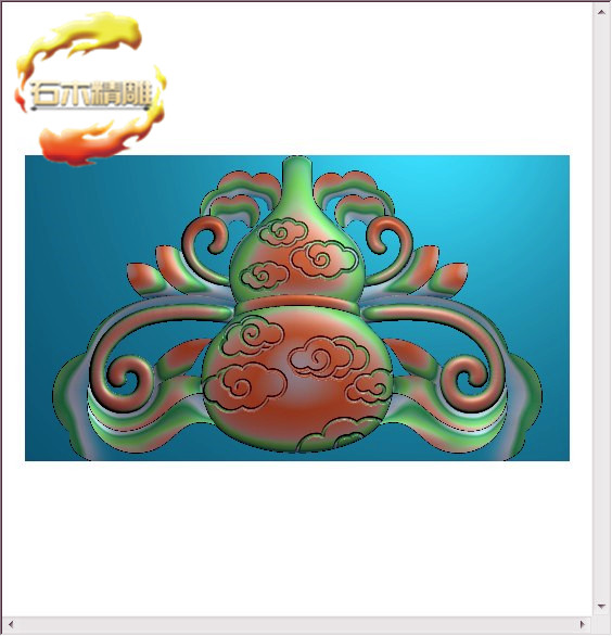 新款墓碑帽子153 葫芦祥云碑头顶子石材雕刻精雕图灰度图浮雕图