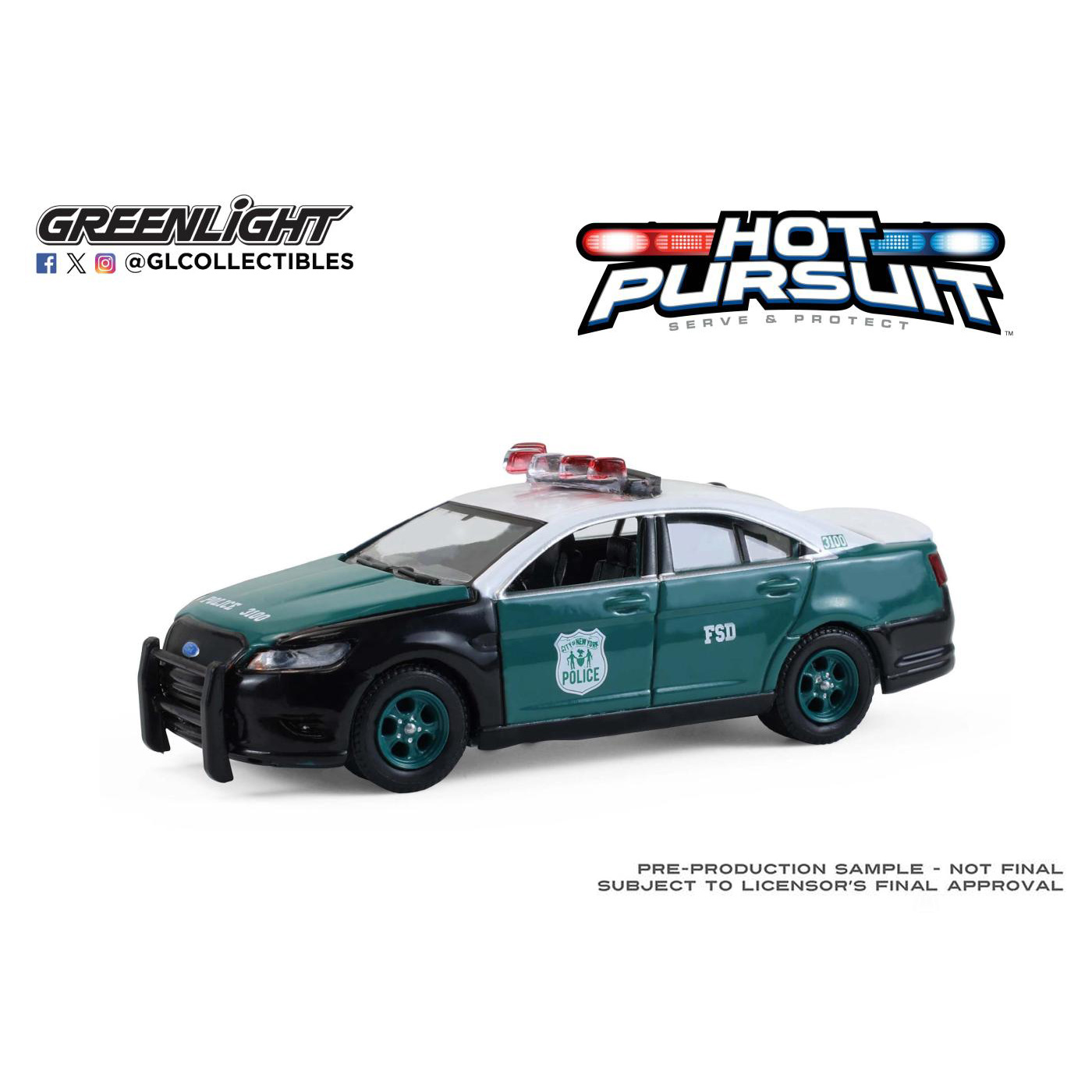 绿光 1:64 2014 福特金牛座 NYPD纽约警察局复古致敬涂装版43050B