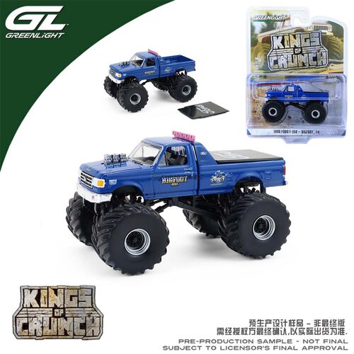 绿光 1:64 1990 Ford 福特 F-350 怪兽卡车 大脚四号 49160D