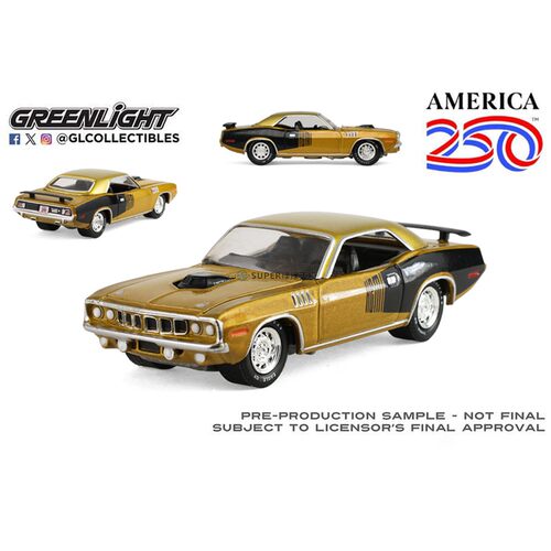 绿光 1:64 1971 普利茅斯 Hemi 'Cuda 美国250周年纪念版 28180D