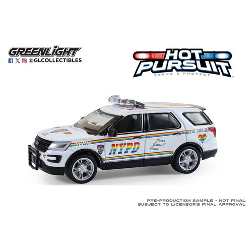 绿光 1:64 2016 福特探险者 NYPD纽约警察局骄傲主题涂装版43050C