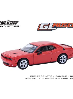 绿光 1:64 2016 Dodge 道奇挑战者 RT 托雷德红纯色套件 13370D