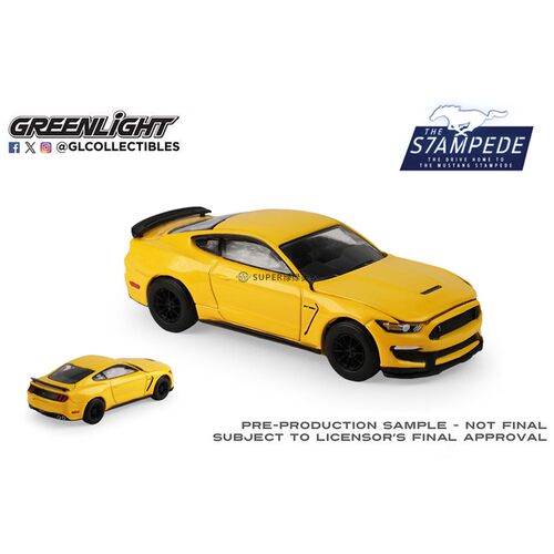 绿光 1:64 2017 Shelby 谢尔比 GT-350 三涂层黄 野马狂飙125402D