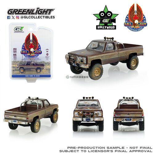 绿光 1:64 1982 GMC K-2500 Sierra Grande泥泞版 霹雳双雄44965F