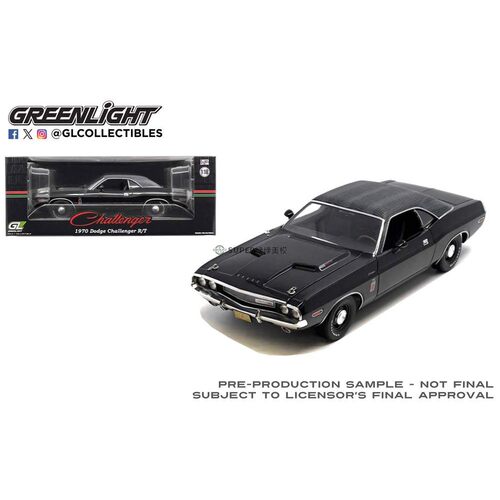 绿光 1:18 1970 Dodge 道奇挑战者 R/T 426 HEMI 黑色幽灵 13614