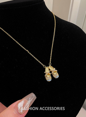 韩版芭蕾舞鞋项链小众设计感高级气质秋春夏新品日常时尚百搭女款