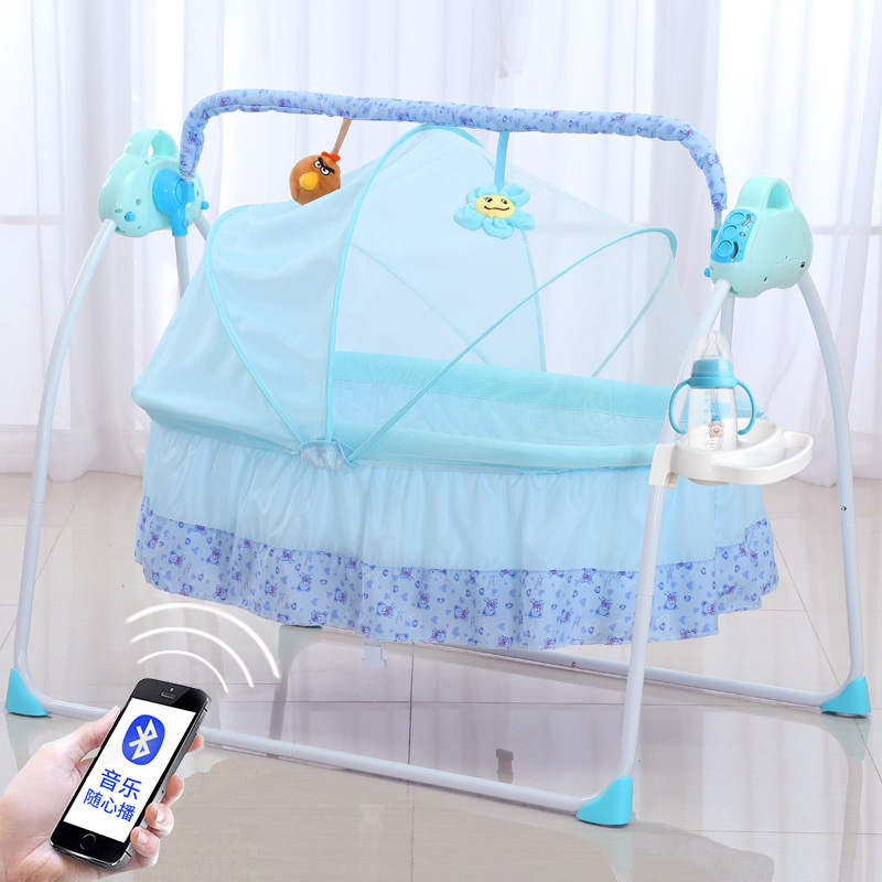 Sao Paulo enlarge children Electric table Shook chair Cradle bed baby Appease deck chair automatic Swing bed bbin the Diapers/Care/Feeding/Push lathe , Crib/Crib/Cradle/Chair , Cradle  category - from Buy2taobao.com to provide professional Taobao agent buy service