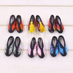 19关节鞋 瑕疵清仓多色入平底娃鞋 子 DBS小布娃娃古风绣花布鞋 ICY