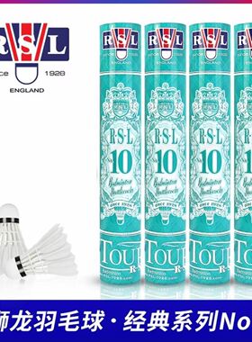 RSL亚狮龙10号球耐打飞行稳定室内室外业余训练球羽毛球12只新手