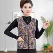超柔棉马甲女中老年人马甲秋冬季 女士背心妈妈装 坎肩保暖百搭马夹