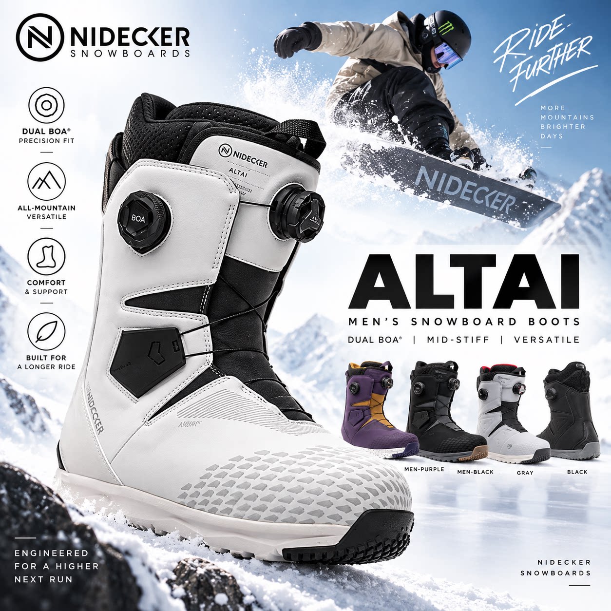 NIDECKERAltai双BOA单板雪靴图片