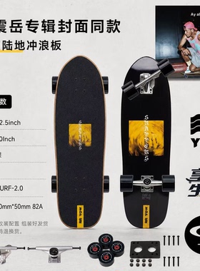 张震岳专辑封面同款改装陆地冲浪板33.5YOW Snappers X Curfboard