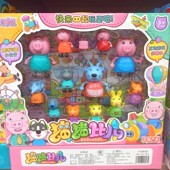 猪猪比儿儿童益智过家家玩偶卡通公仔亲子互动小猪一家男女孩玩具