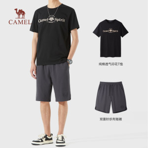 Camel/骆驼短裤套装户外短袖T恤