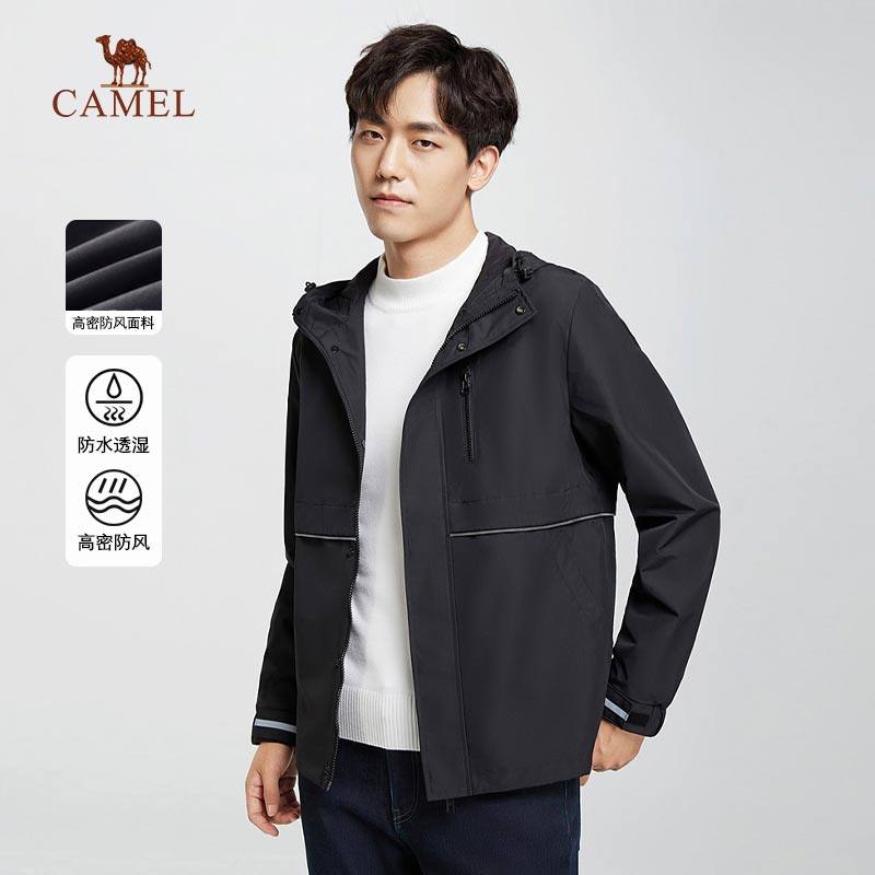 骆驼男装春秋季新款男士百搭夹克外套潮早秋机能风休闲秋装上衣男