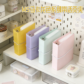 便携m5活页本追星女孩卡册马卡龙色系绑带外壳小清新手账本收纳本