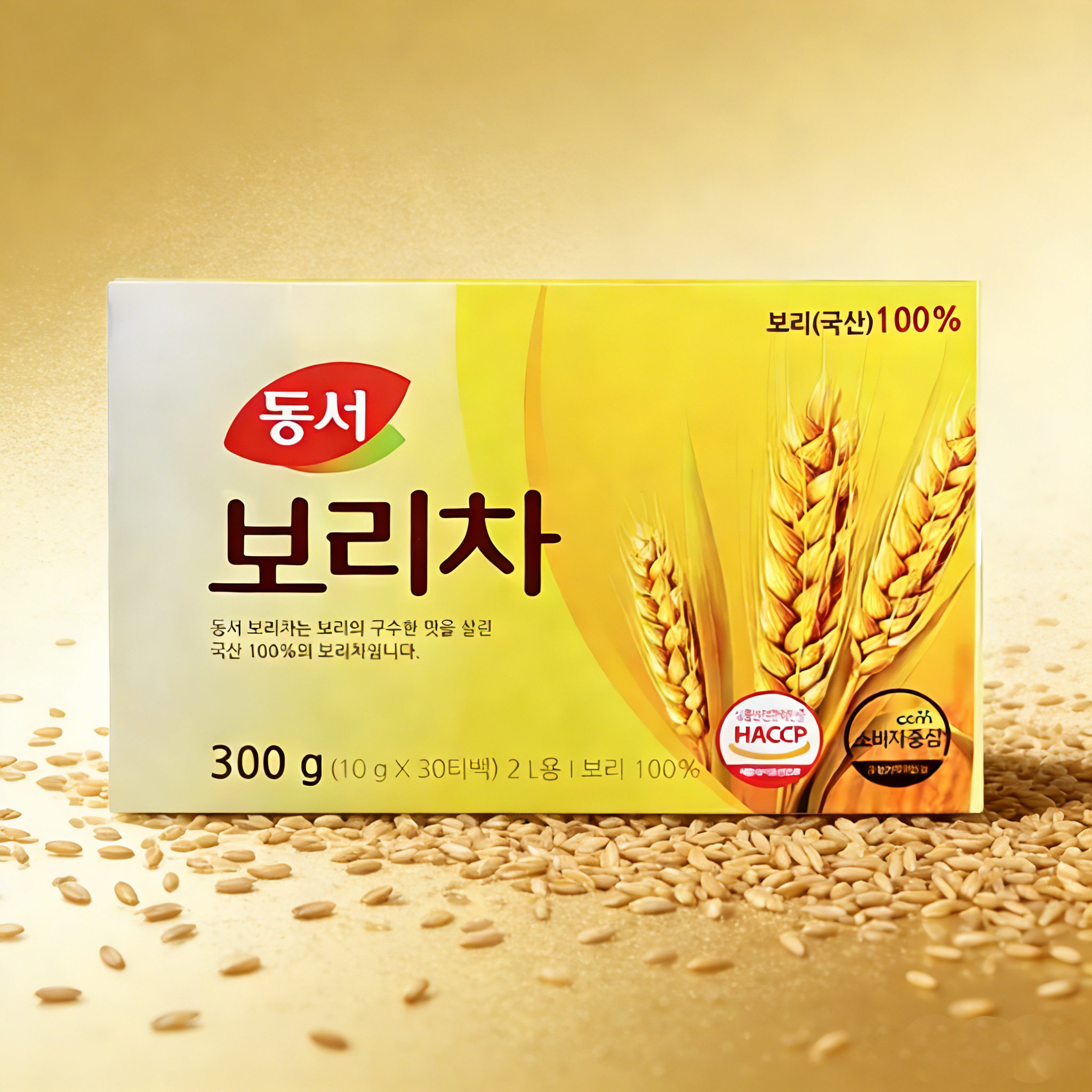 进口饮料韩国东西大麦茶300g免煮茶包茶袋经典家庭装速溶谷物茶