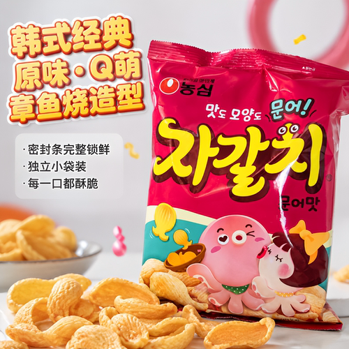 韩国进口农心章鱼脆片90g袋装