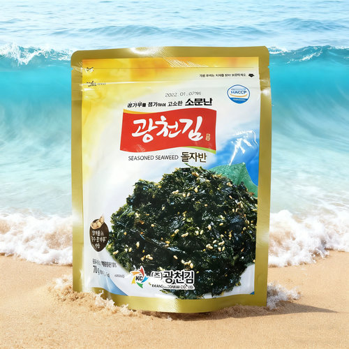 韩国进口广川炒海苔原味70g
