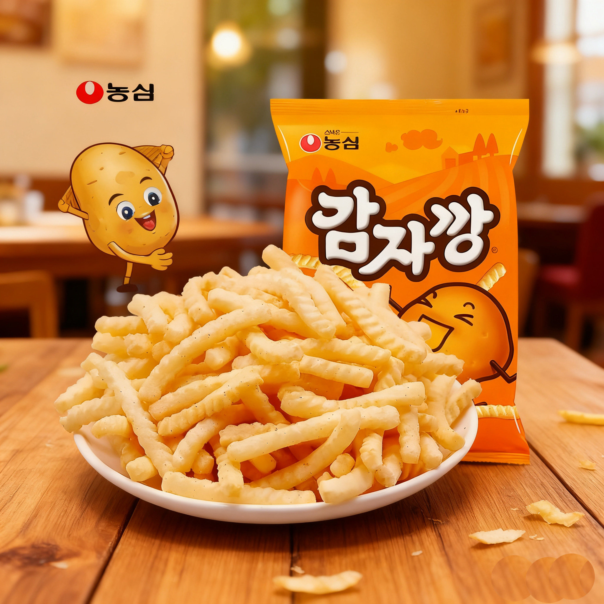 韩国进口零食膨化食品 农心原味薯条脆土豆条办公室零食75g新品