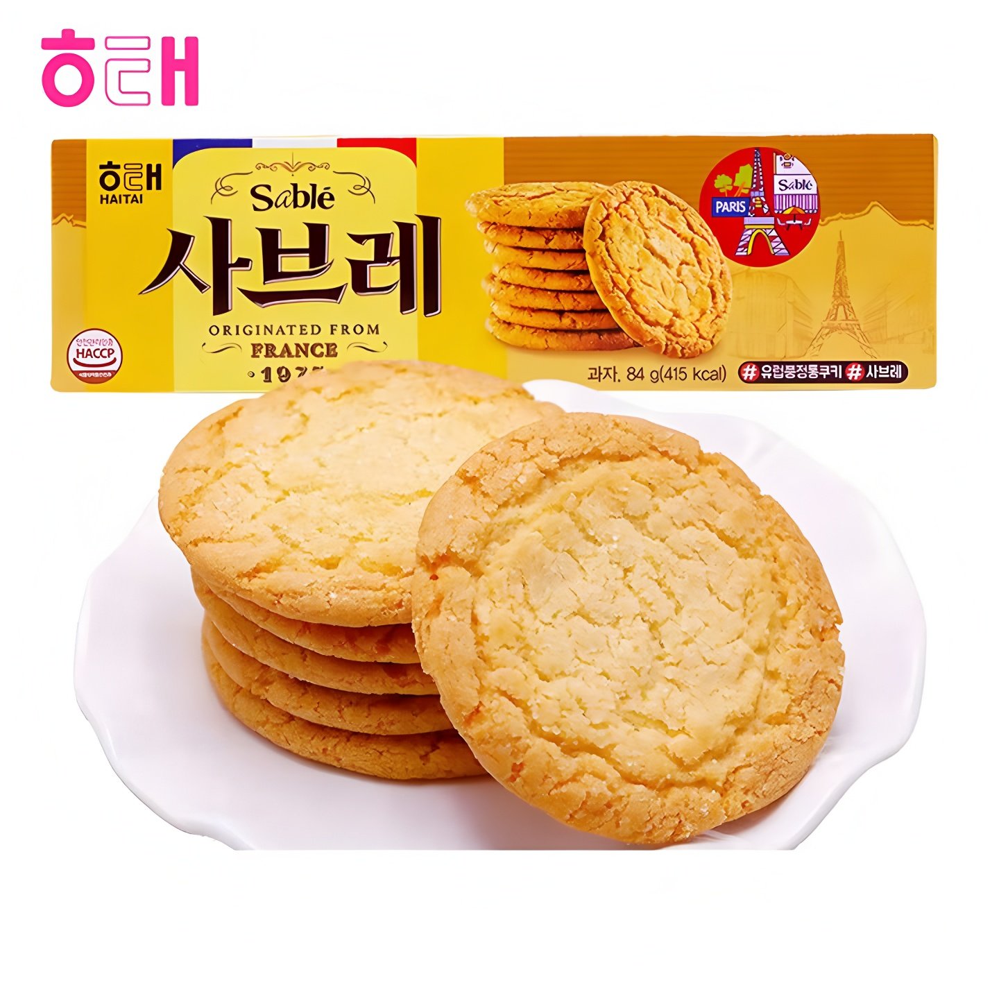 韩国进口零食海太酥脆甜饼干84g早餐饼干零食小吃休闲食品