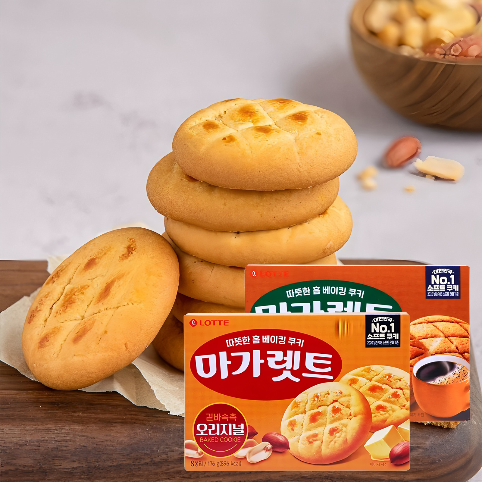 韩国进口乐天玛丽软饼干