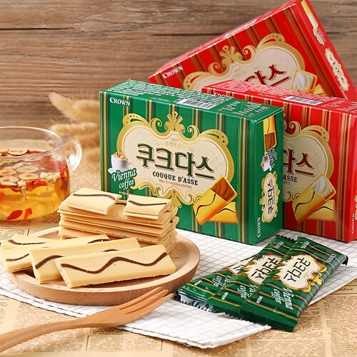 韩国克丽安芝士饼干128g奶油夹心