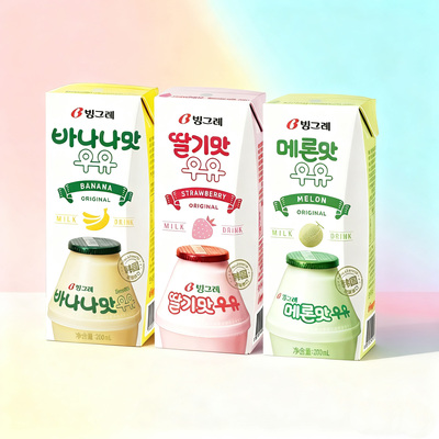 韩国进口宾格瑞香蕉早餐牛奶饮料