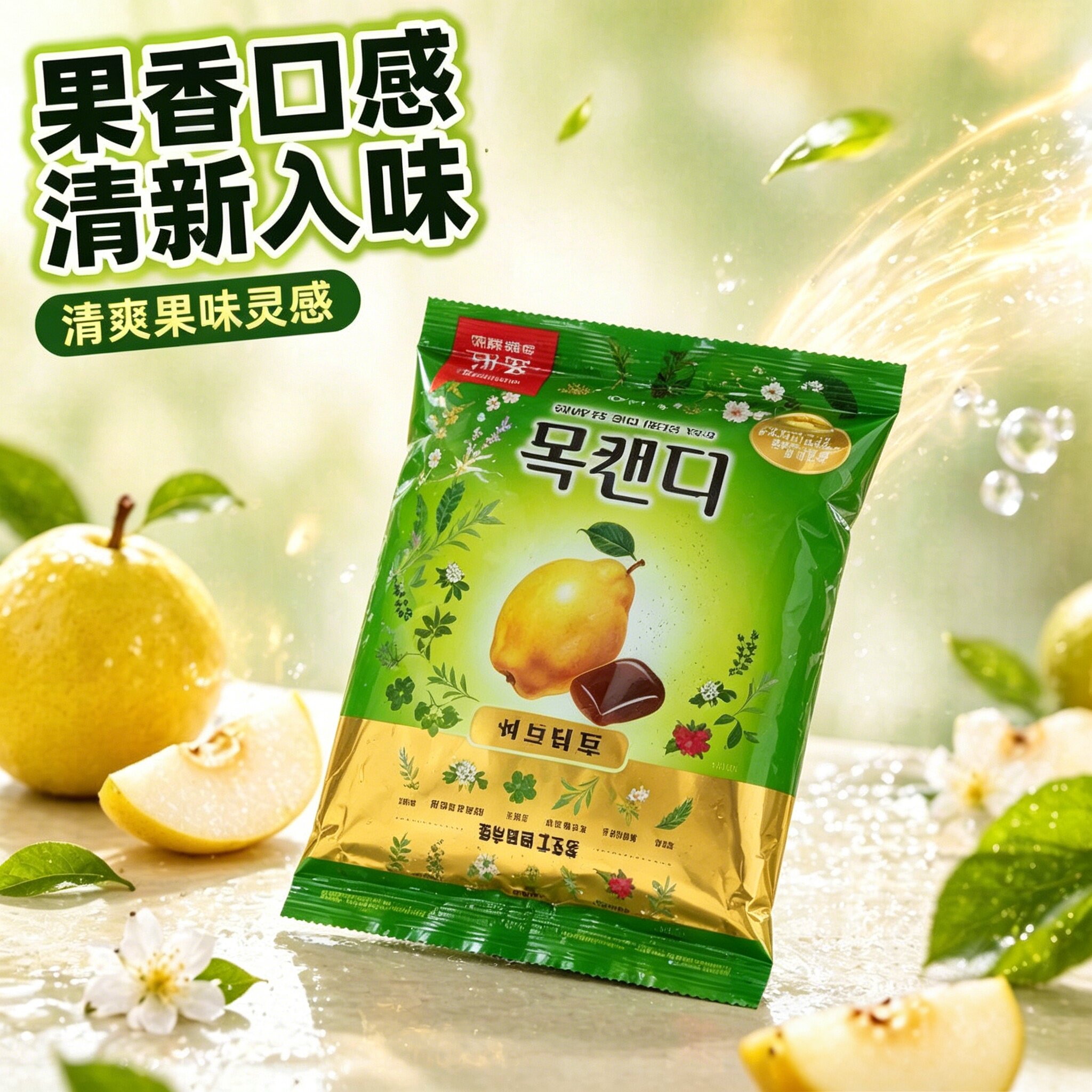 韩国进口 LOTTE 乐天木瓜香草润喉糖薄荷清新口气护嗓便携零食