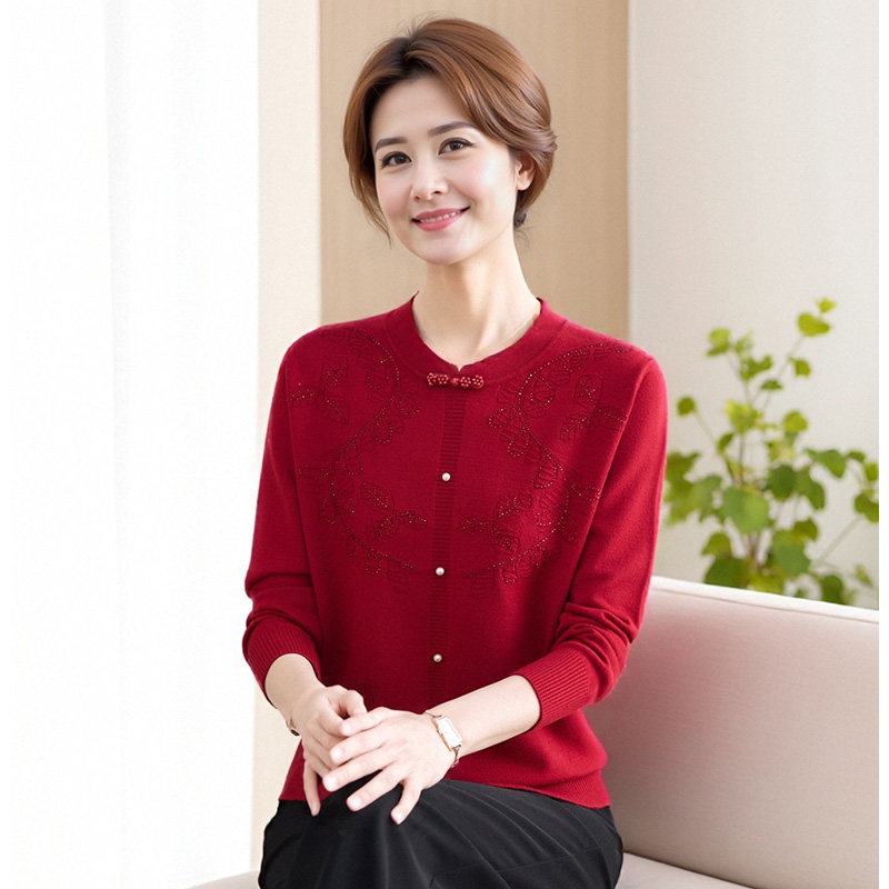 阔太女装T恤2025秋季新款中年时尚印花打底衫阔太太洋气高贵上衣,女装/女士精品,T恤,淘宝优惠券,粉丝福利购,淘宝优惠卷