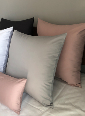 抱枕套床头靠背超大号枕头65x65x60cm正方形床上沙发靠垫纯棉纯色