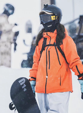 北渊滑雪服女2023新款单板双板绿色保暖防寒服户外专业防水外套男