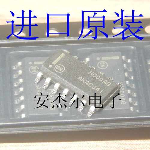 进口全新MC74HC00ADR2G四路2输入与非门HC00AG 贴片SOP-14 可直拍