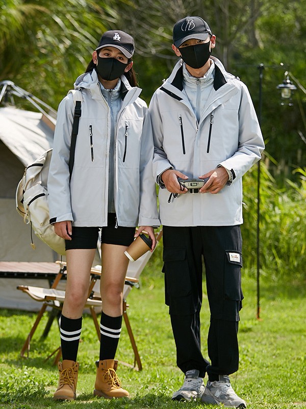 太仓华利安冲锋衣鸟家男女同款三合一户外防风防水羽绒内胆两件套