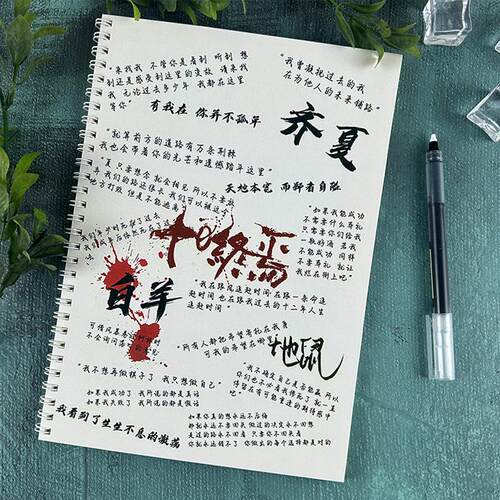 十日终焉语录学生硬笔临摹练字帖