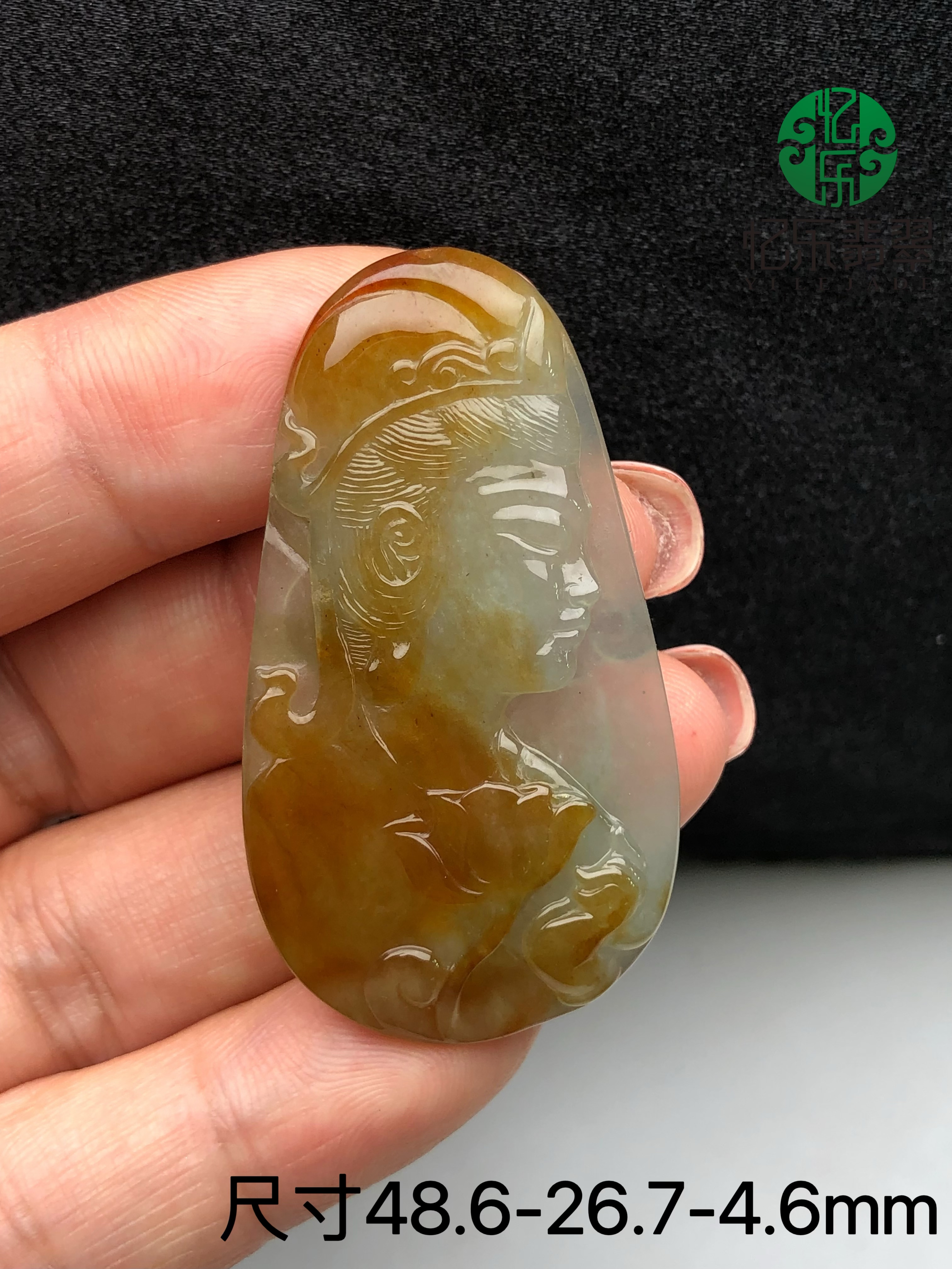 缅甸天然A货翡翠冰种释迦摩尼相吊坠翡翠释迦摩尼佛挂件