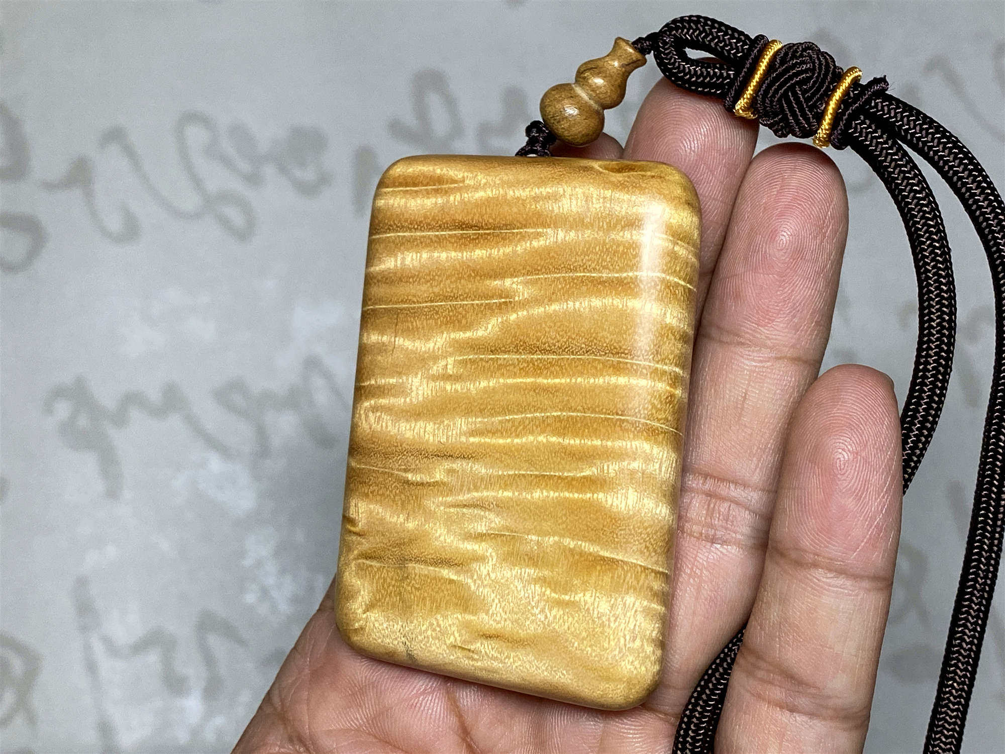 金丝楠对儿牌小叶桢楠无事牌满金丝崖柏手串乌木阴沉木挂件手把件