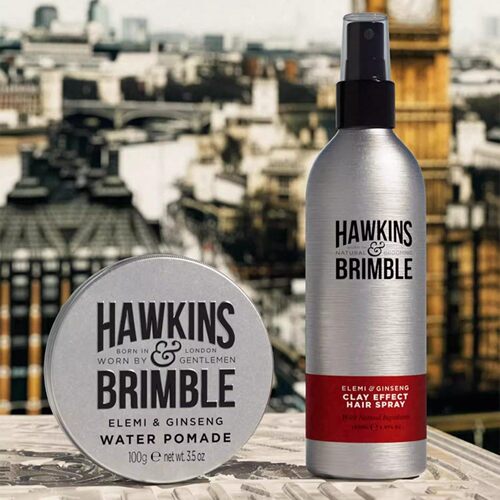 HAWKINS&BRIMBLE霍金斯小银罐发油蓬松喷雾海盐打底液男 造型套装