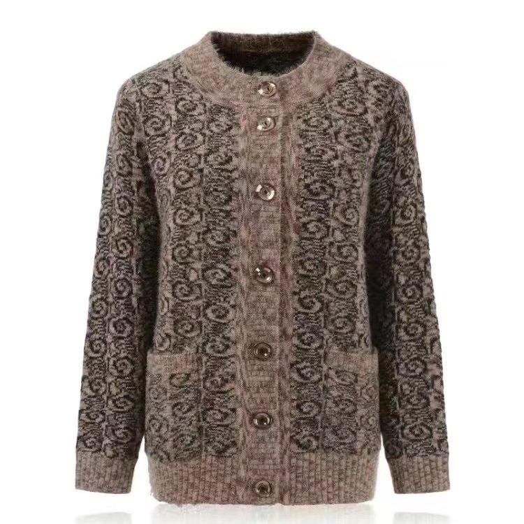 新中老年毛衣女加厚针织衫秋冬妈妈装百搭针织开衫毛衣老太太外套,女装/女士精品,毛衣,淘宝优惠券,粉丝福利购,淘宝优惠卷